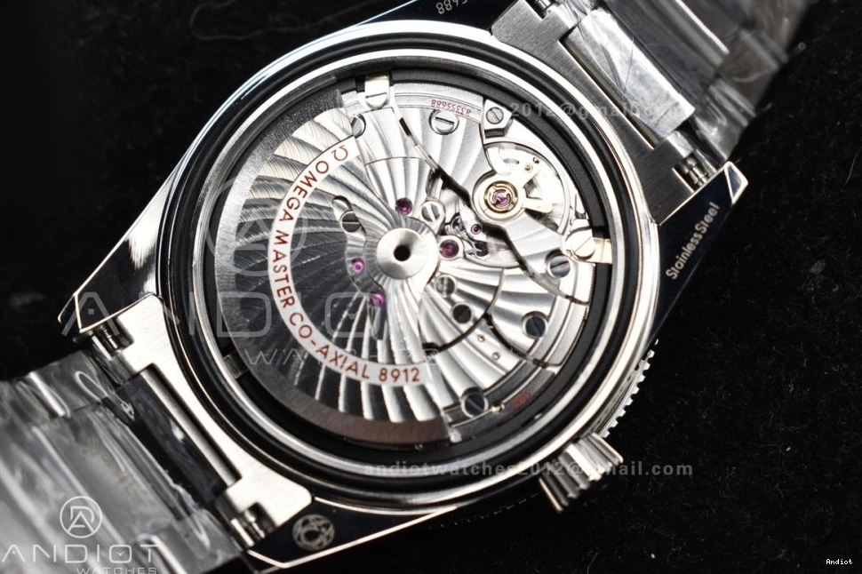 A8912 300 Dial Best Super Black Seamaster Clone Heritage Edition on SS 1:1 Bracelet VSF 1230